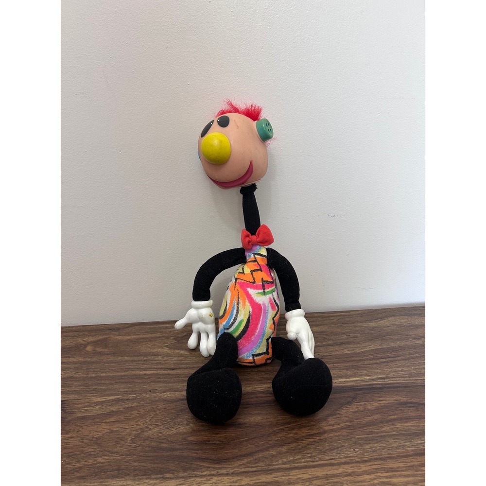 Vintage 1994 Ertl Co Bendable Plush Figure Neon Abstract 90s Characterโ Toy